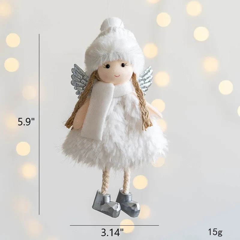 Bulk Angel Doll Pendant Christmas Tree Hanging Ornaments Wedding Birthday Gifts New Year Party Decor Wholesale