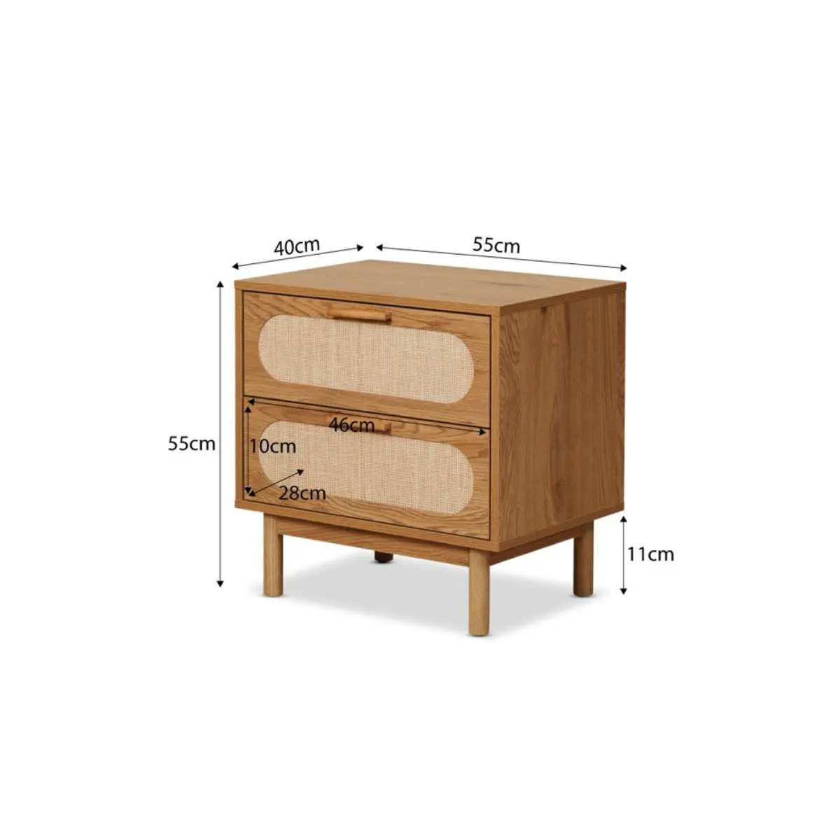 Canyon Two Drawer Bedside Table Bundle