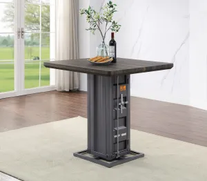 Cargo Antique Walnut & Gunmetal Counter Height Table