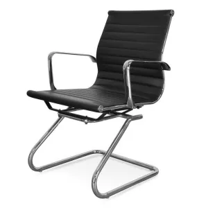 Charlie Visitor Office Chair - Black PU