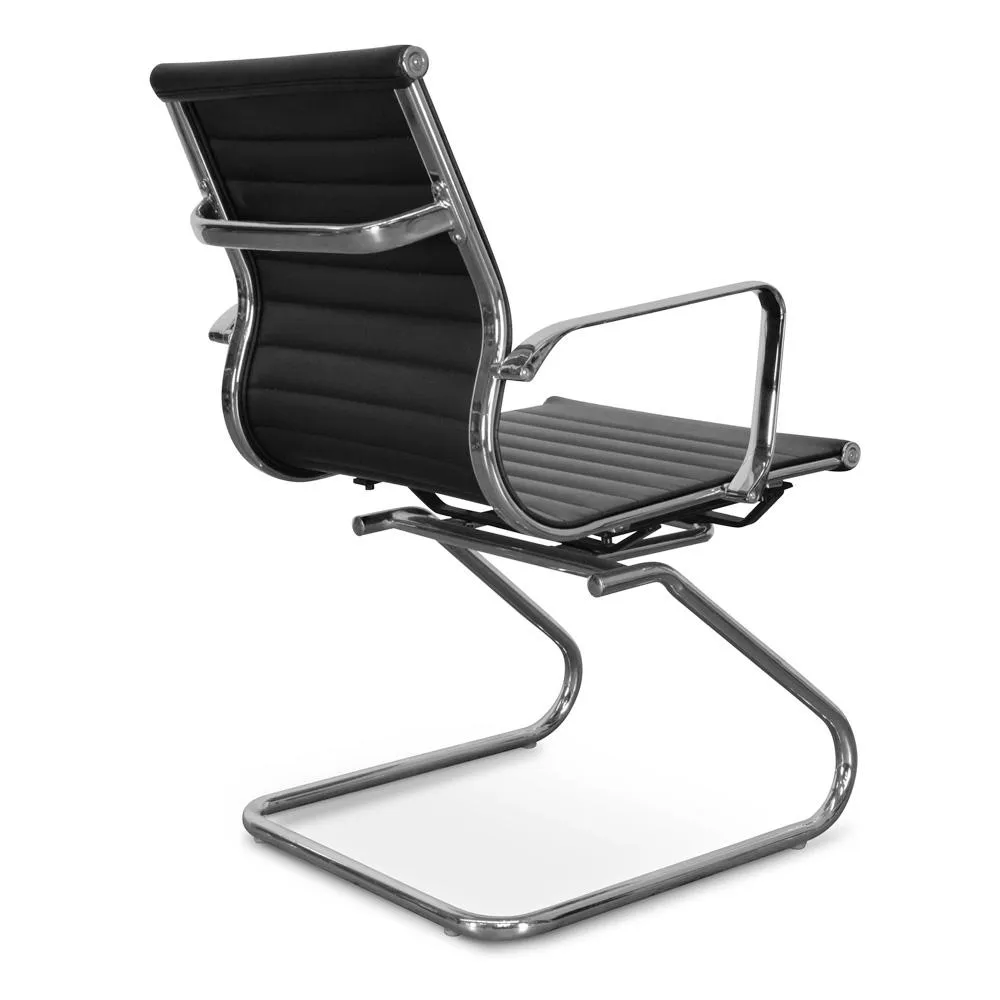 Charlie Visitor Office Chair - Black PU