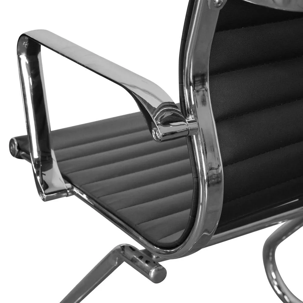 Charlie Visitor Office Chair - Black PU