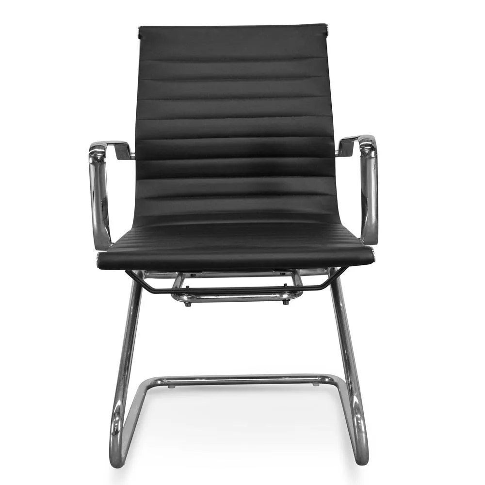 Charlie Visitor Office Chair - Black PU