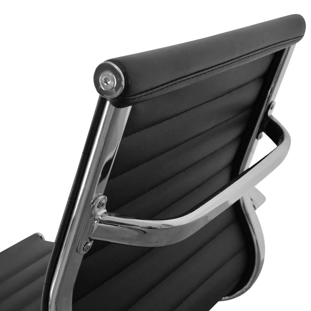 Charlie Visitor Office Chair - Black PU