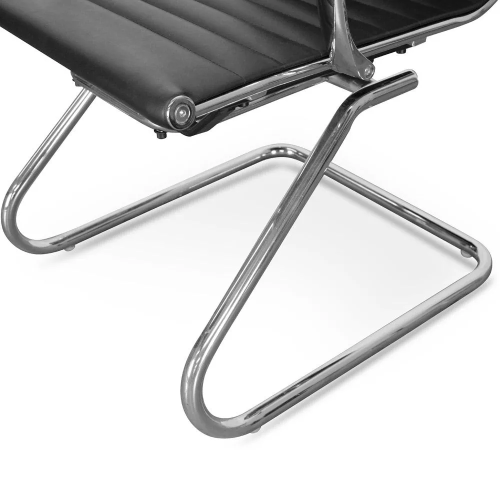 Charlie Visitor Office Chair - Black PU