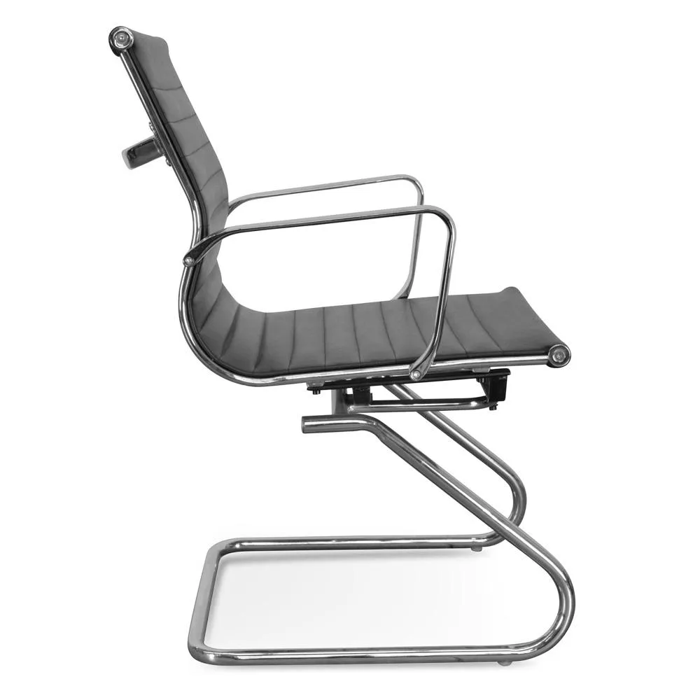 Charlie Visitor Office Chair - Black PU