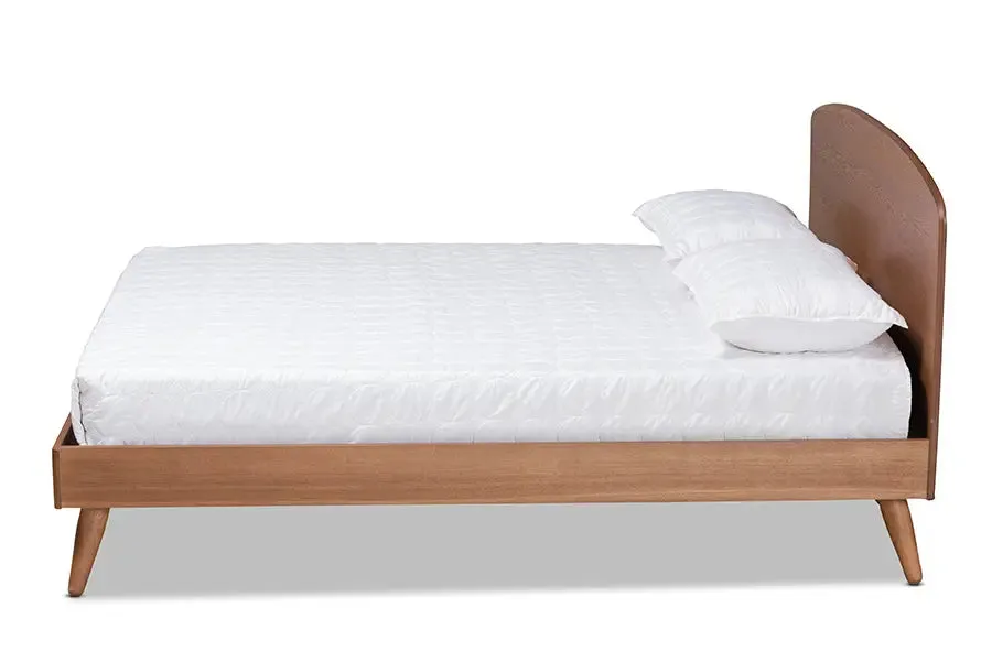 Chester Walnut Brown Finished Wood Platform Bed (Full)