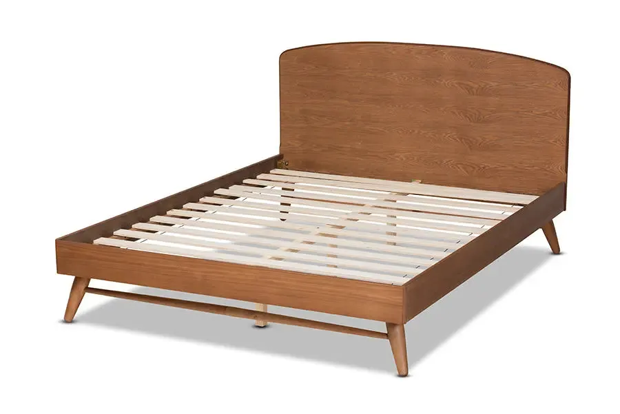 Chester Walnut Brown Finished Wood Platform Bed (Full)