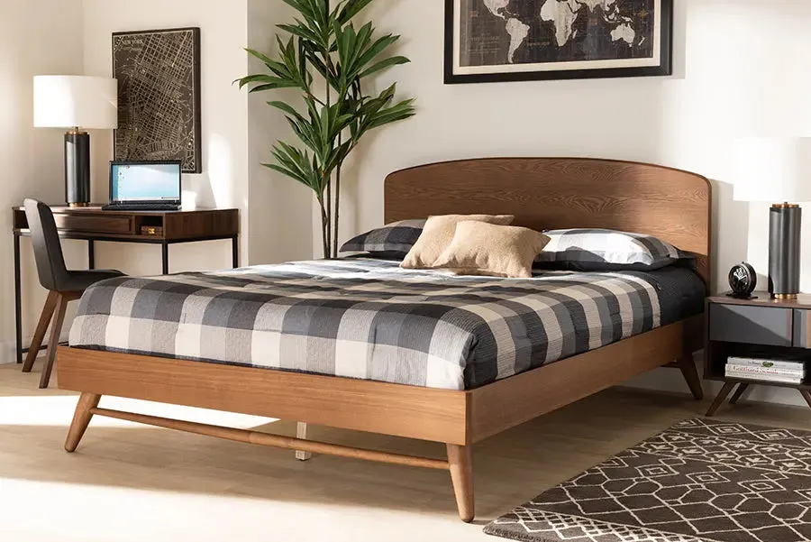 Chester Walnut Brown Finished Wood Platform Bed (Full)