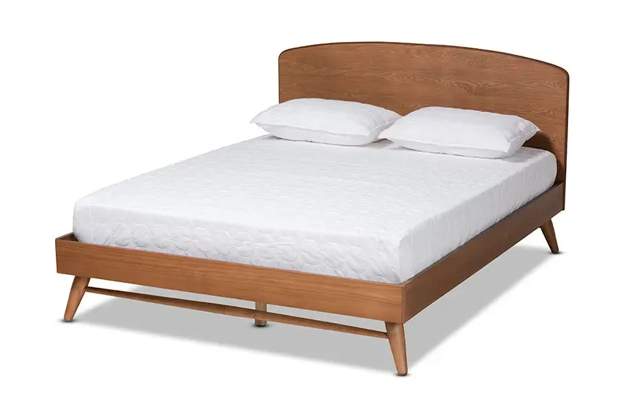 Chester Walnut Brown Finished Wood Platform Bed (Full)