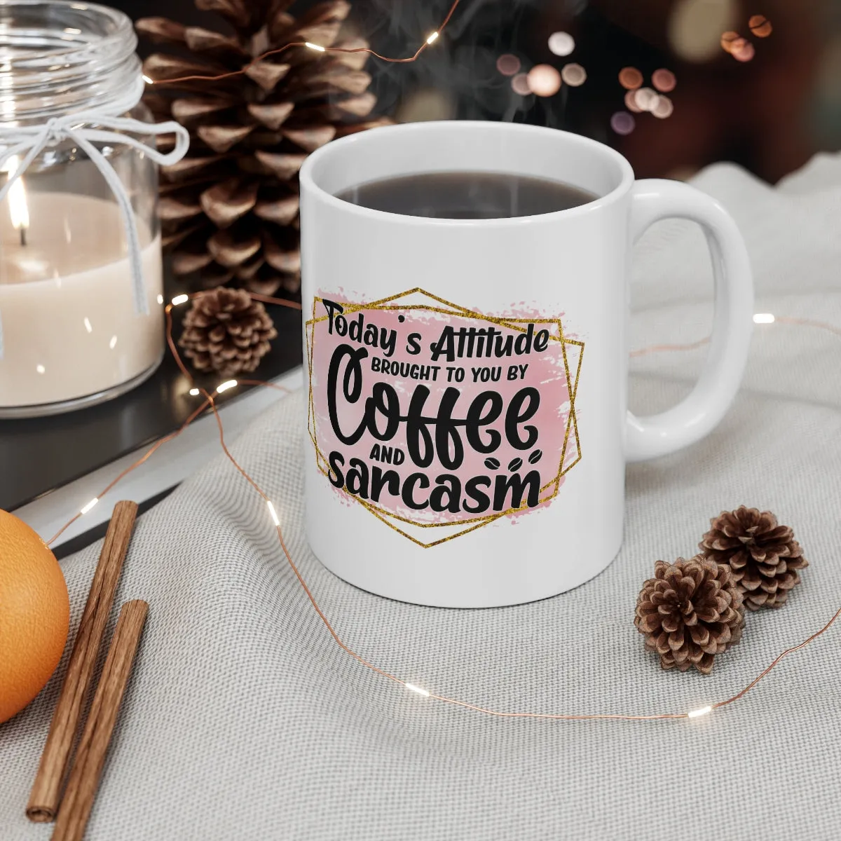 Coffee and Sarcasm Coffee Mug 11oz