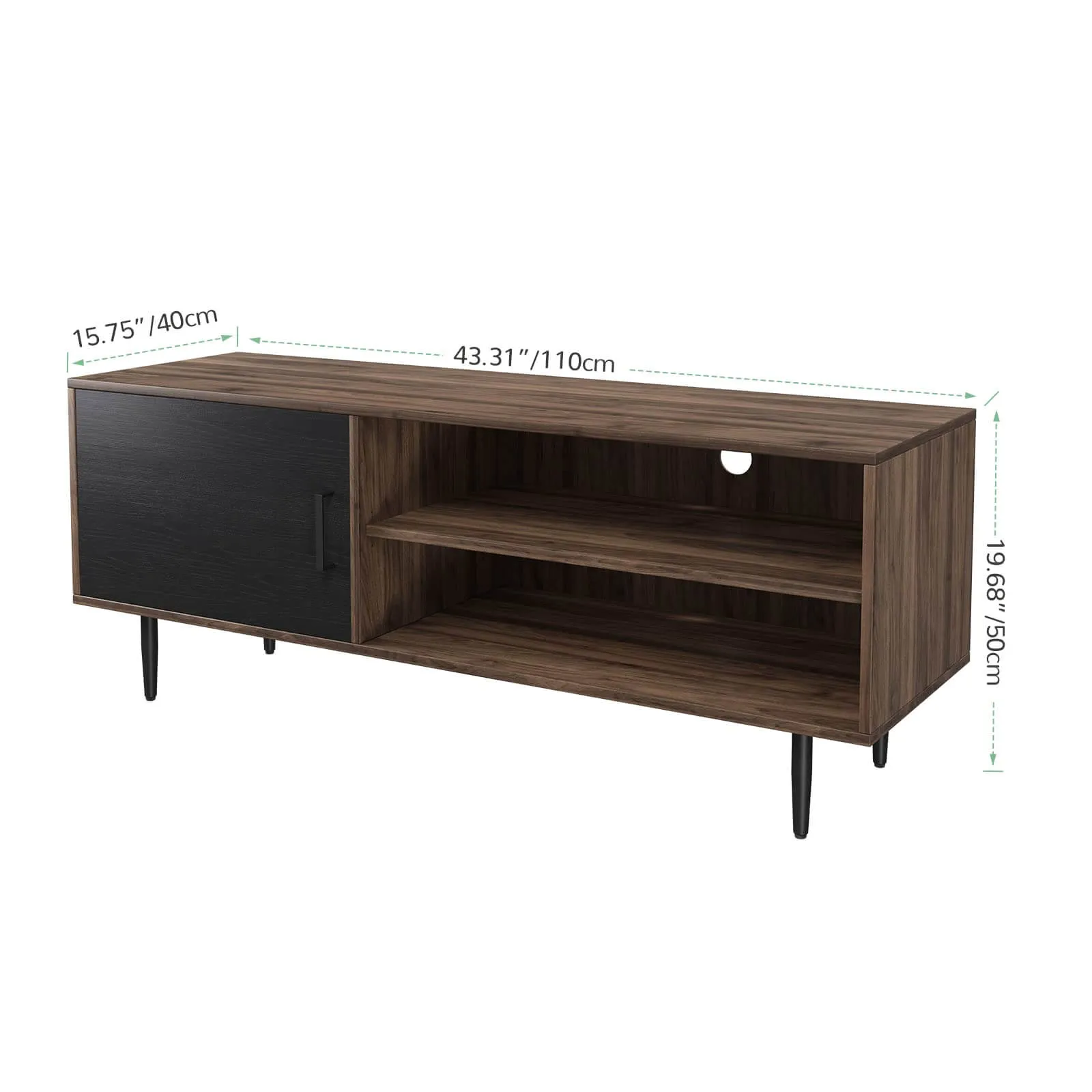 Concise TV Stand with Storage Cabinets