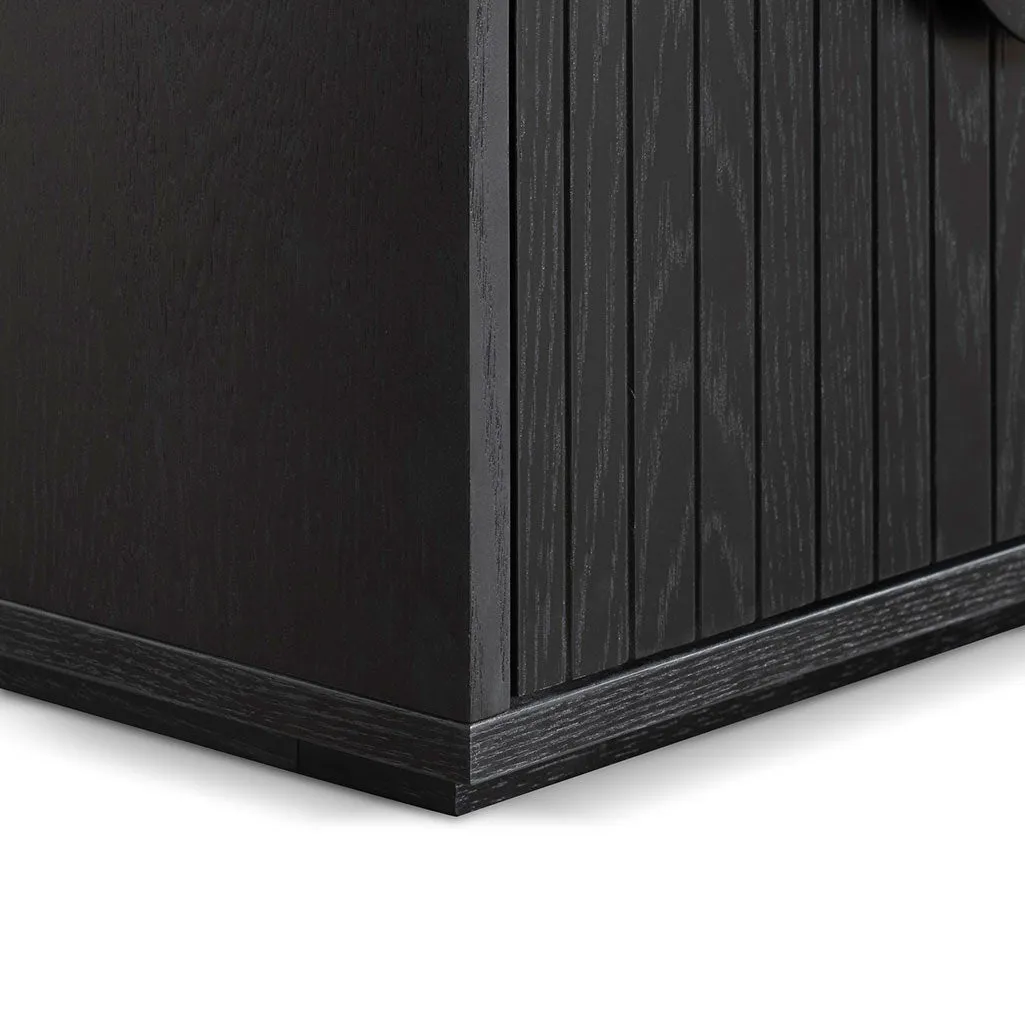 Curtis Bedside Table - Black Oak