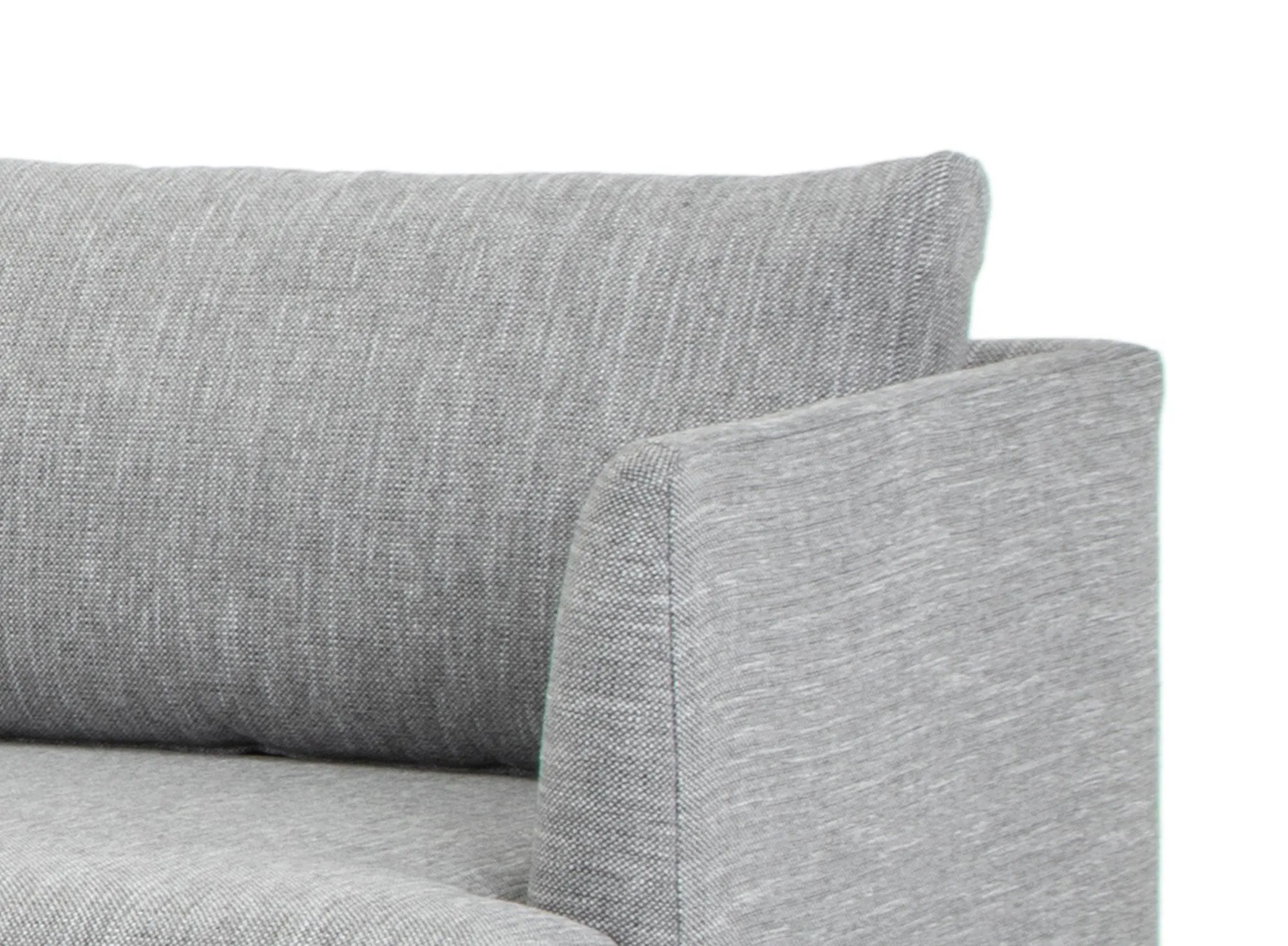 Denmark 3 Seater Left Chaise Sofa - Graphite Grey with Natural Legs - Last One