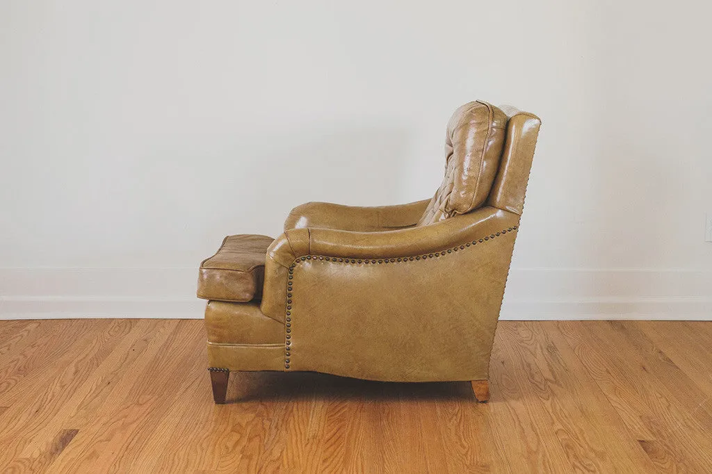 Distressed Leather Club Chair