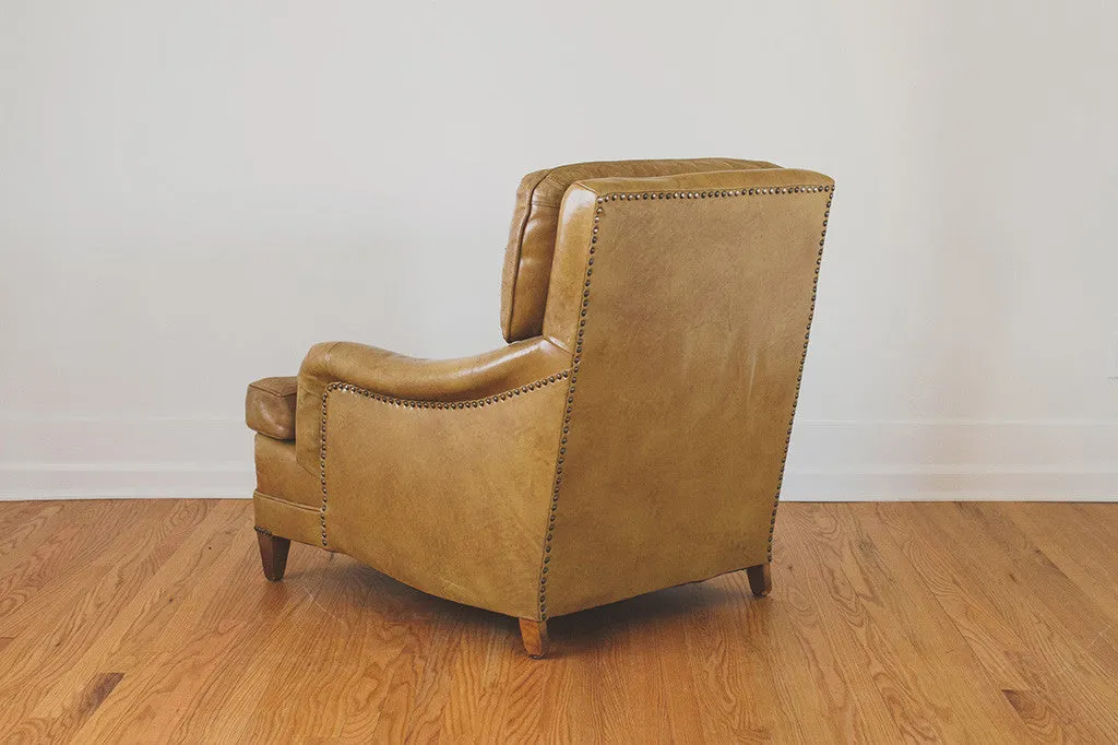 Distressed Leather Club Chair