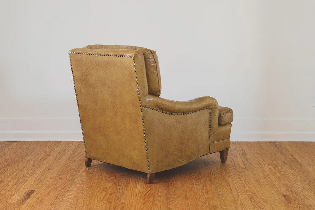 Distressed Leather Club Chair