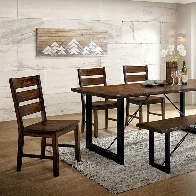 Dulce Walnut/Black Dining Table