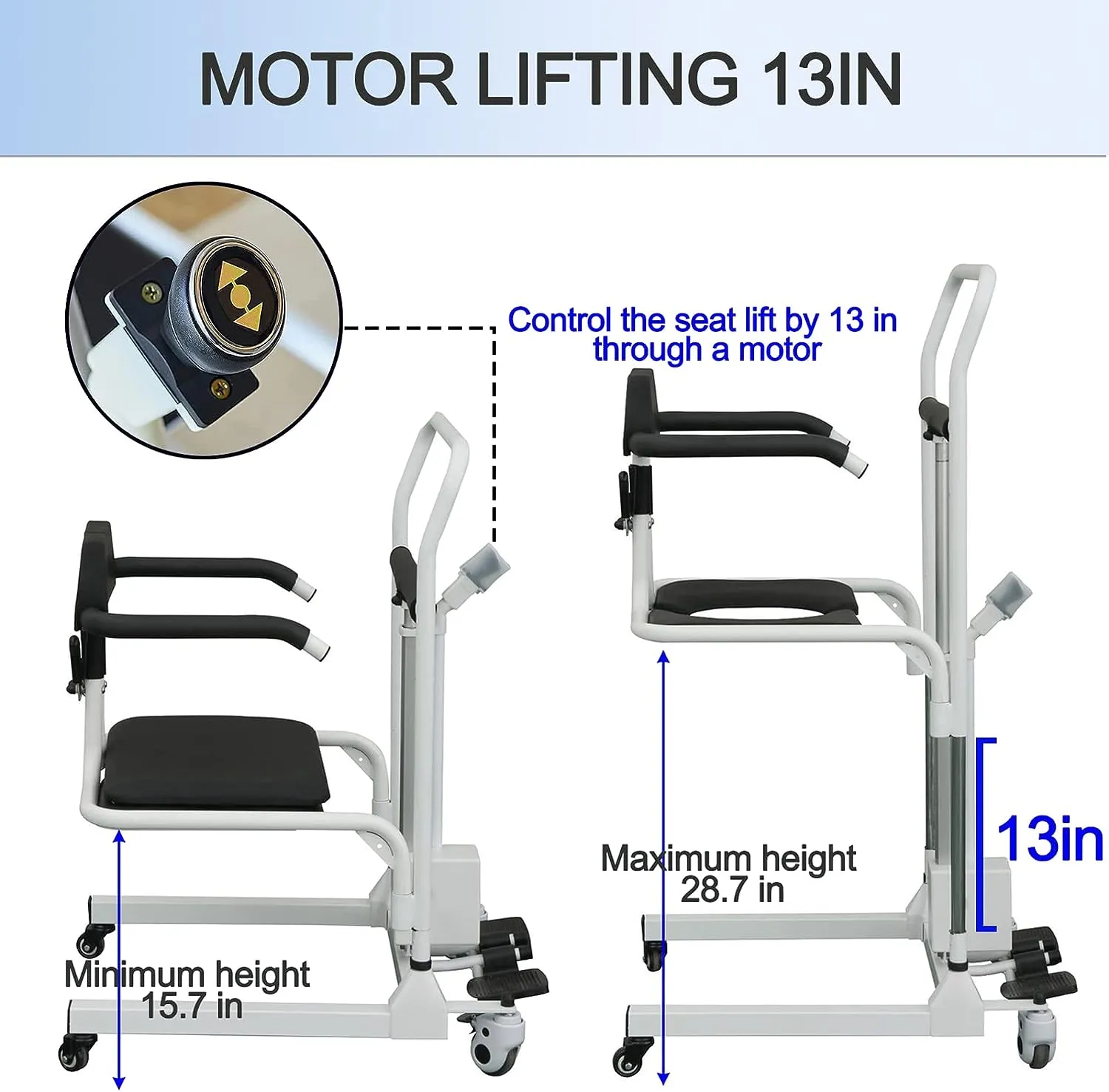 Electric Patient Lift Transfer Wheelchair