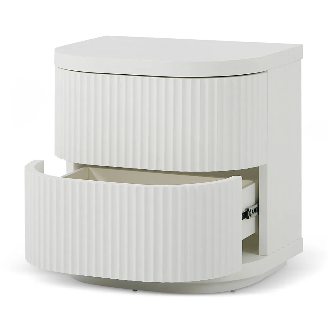 Elino Bedside Table - Full White