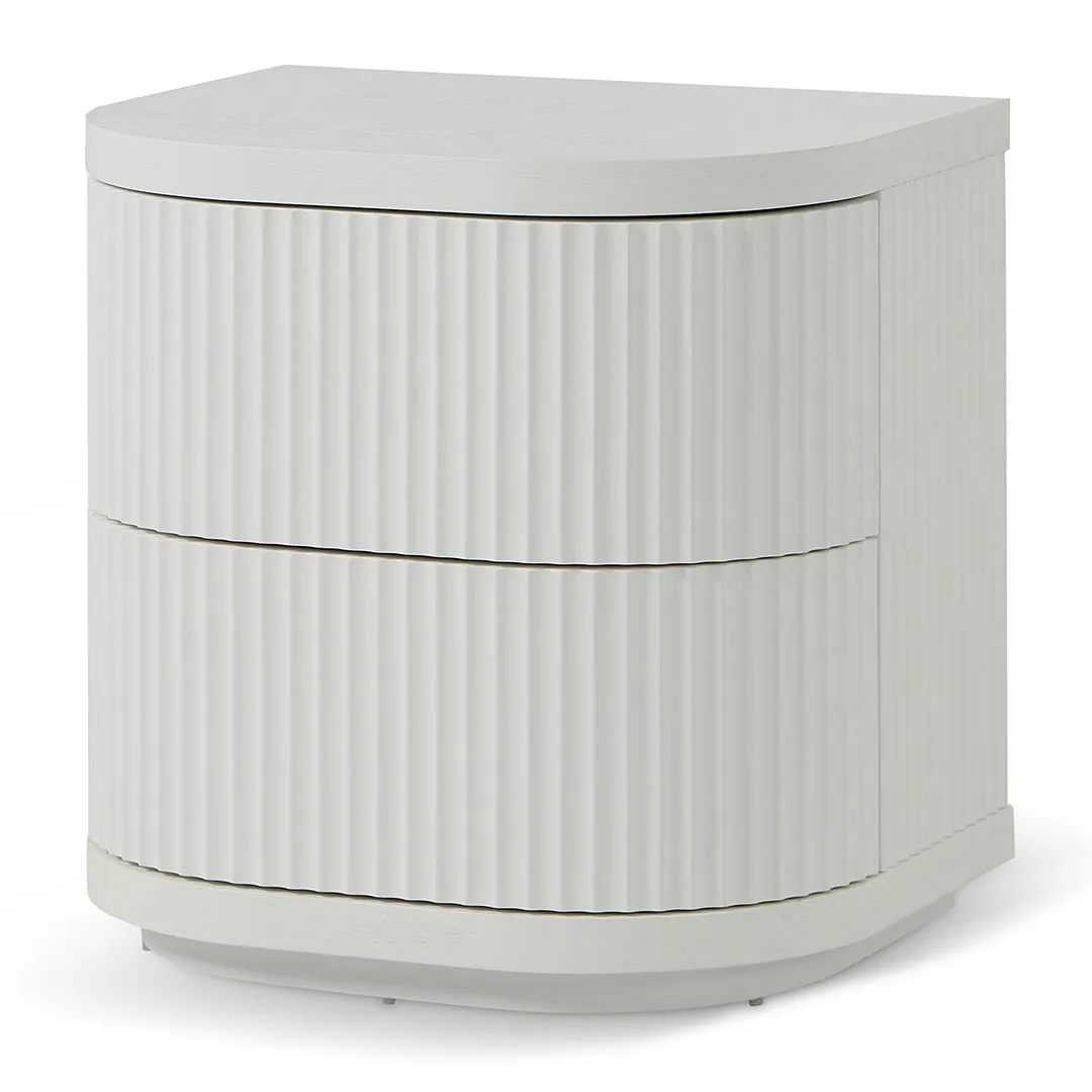 Elino Bedside Table - Full White