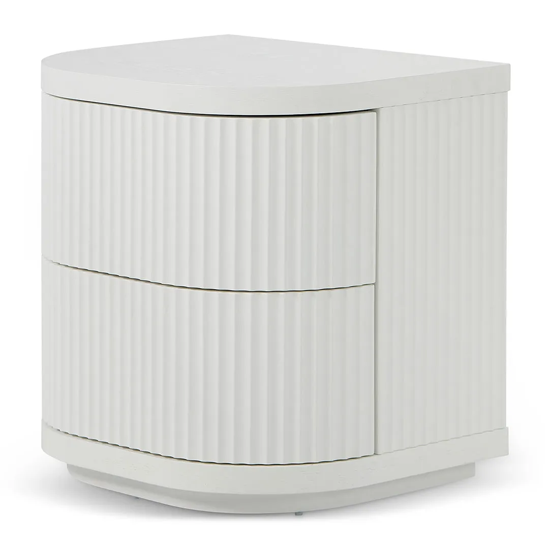 Elino Bedside Table - Full White