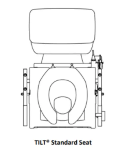 EZ-ACCESS Tilt Toilet Seat Lift Singe Motor DC, Standard Seat