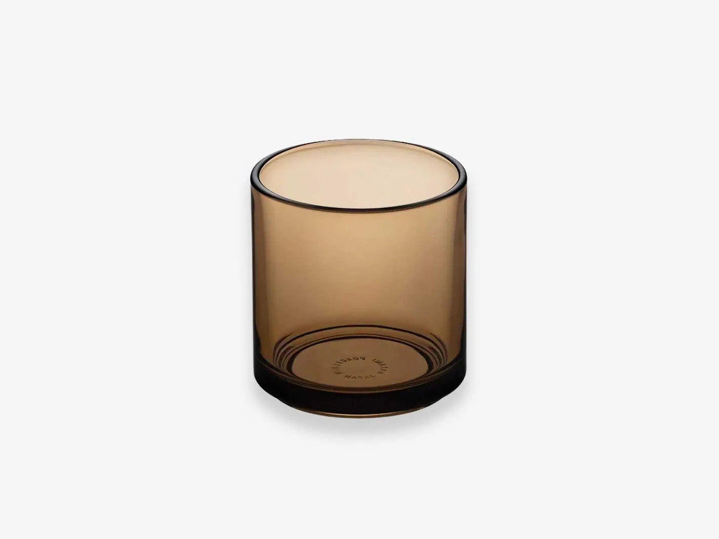 Glass Tumbler Amber 85x89 - Set of 3