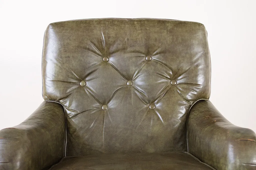 Green Leather Club Chair