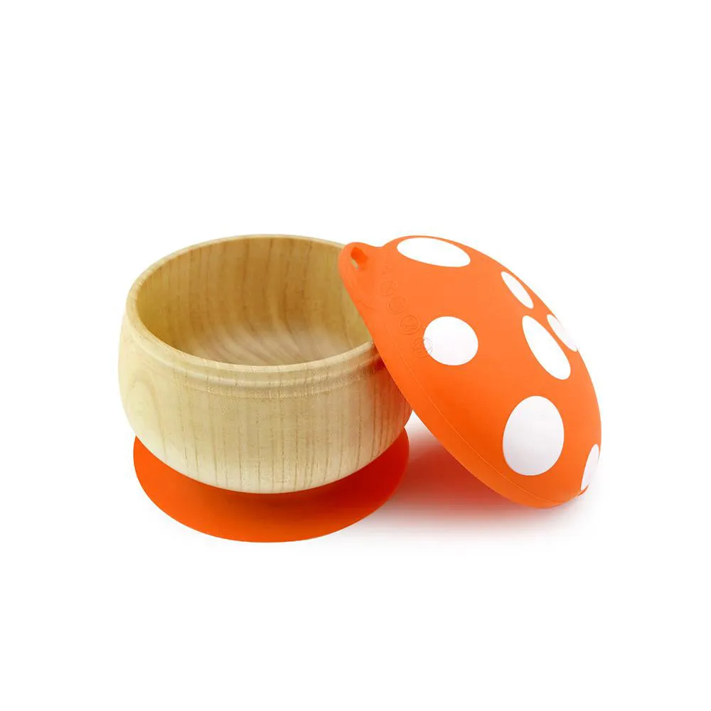 Handcrafted Wooden Mushroom Bowl