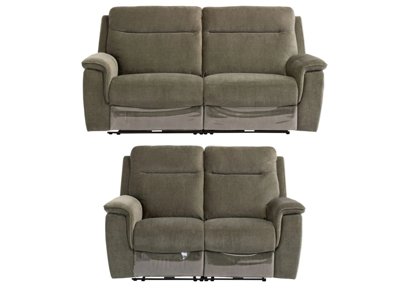 Havarti Fabric Electric Reclining Sofa Range in Green