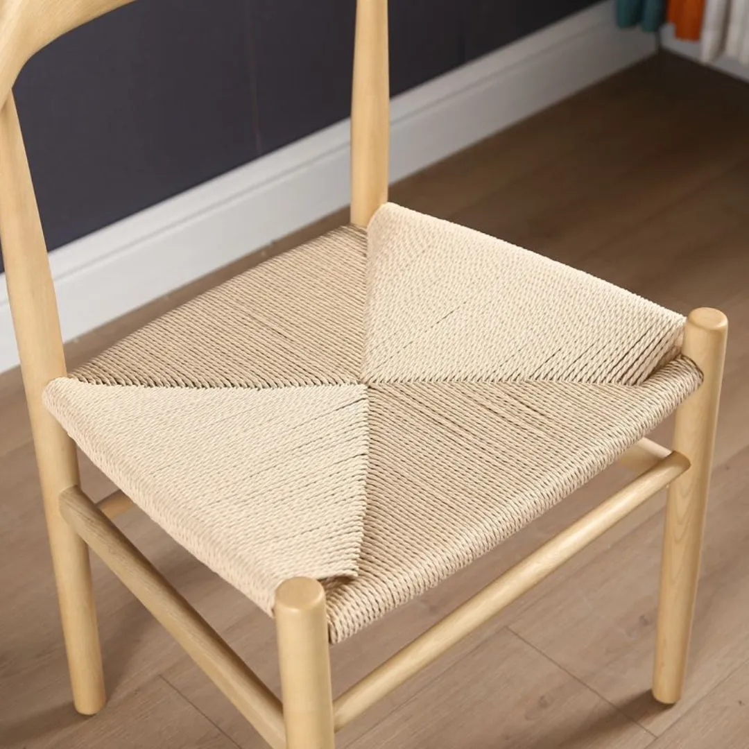 Heartwood Natural Solid Ash weave Dining chair - Wooden frame