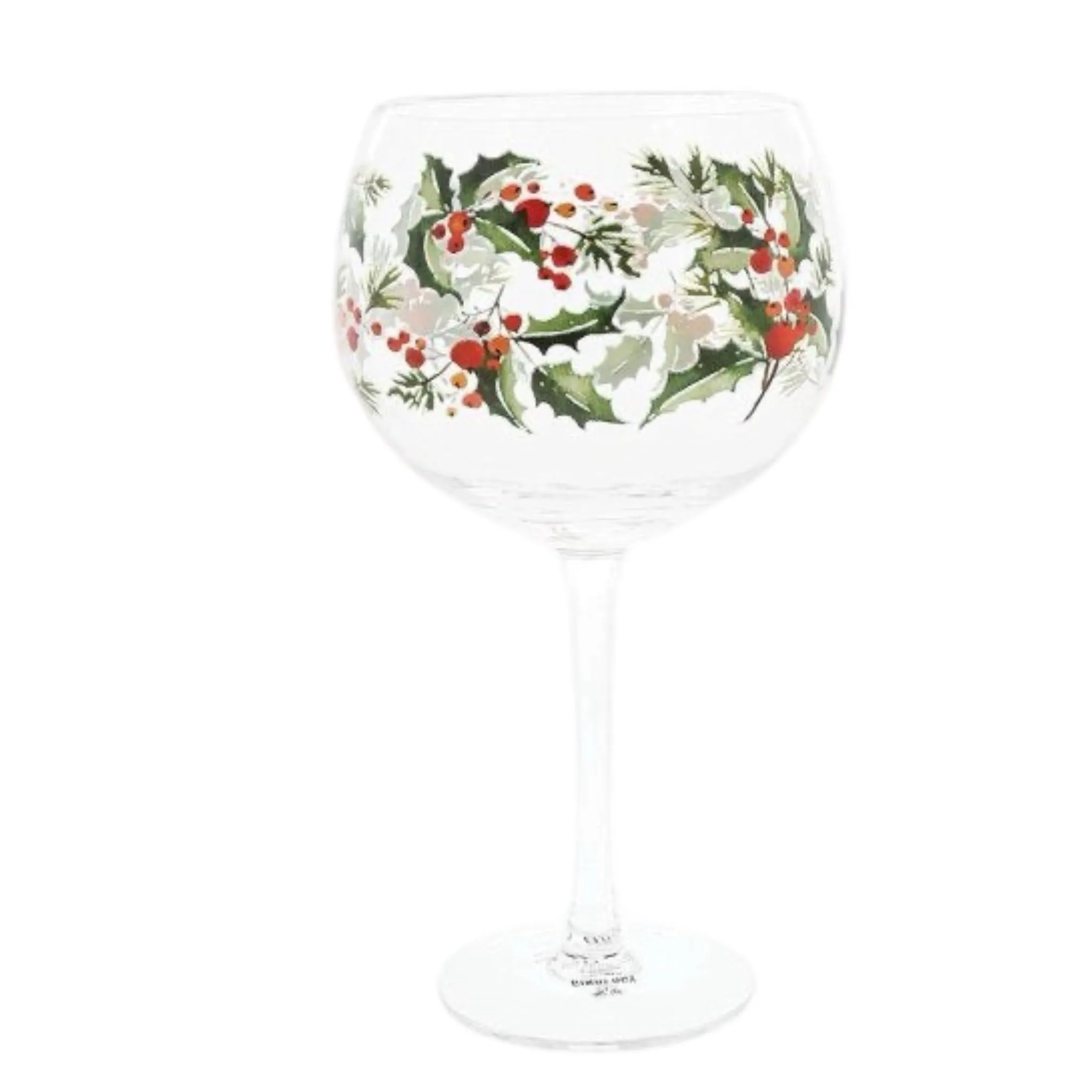 Holly Wine Glass