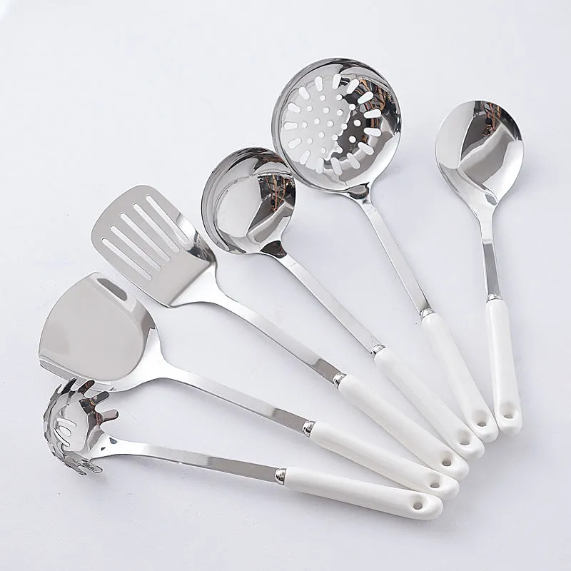 Household Kitchenware Full Set of Stainless Steel Spatula Set Spatula/Spoon Colander Cooking Cookware