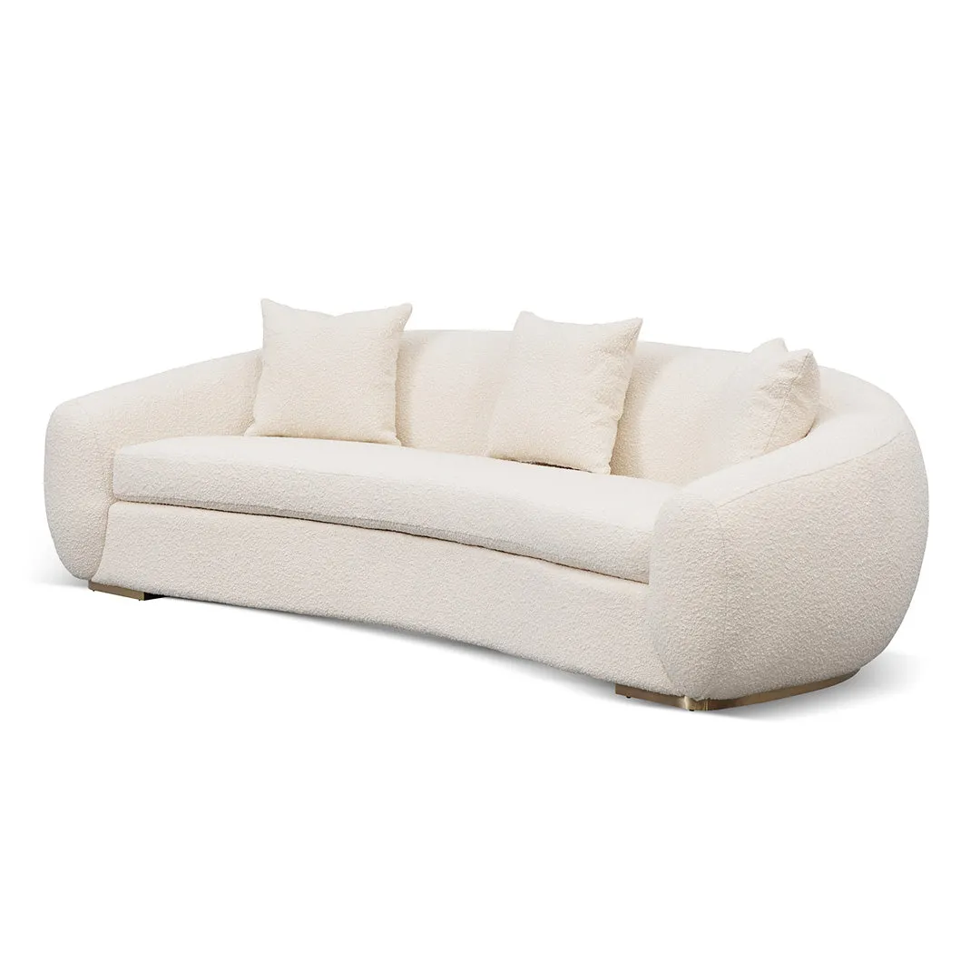 Howard 3 Seater Sofa - Ivory White Boucle