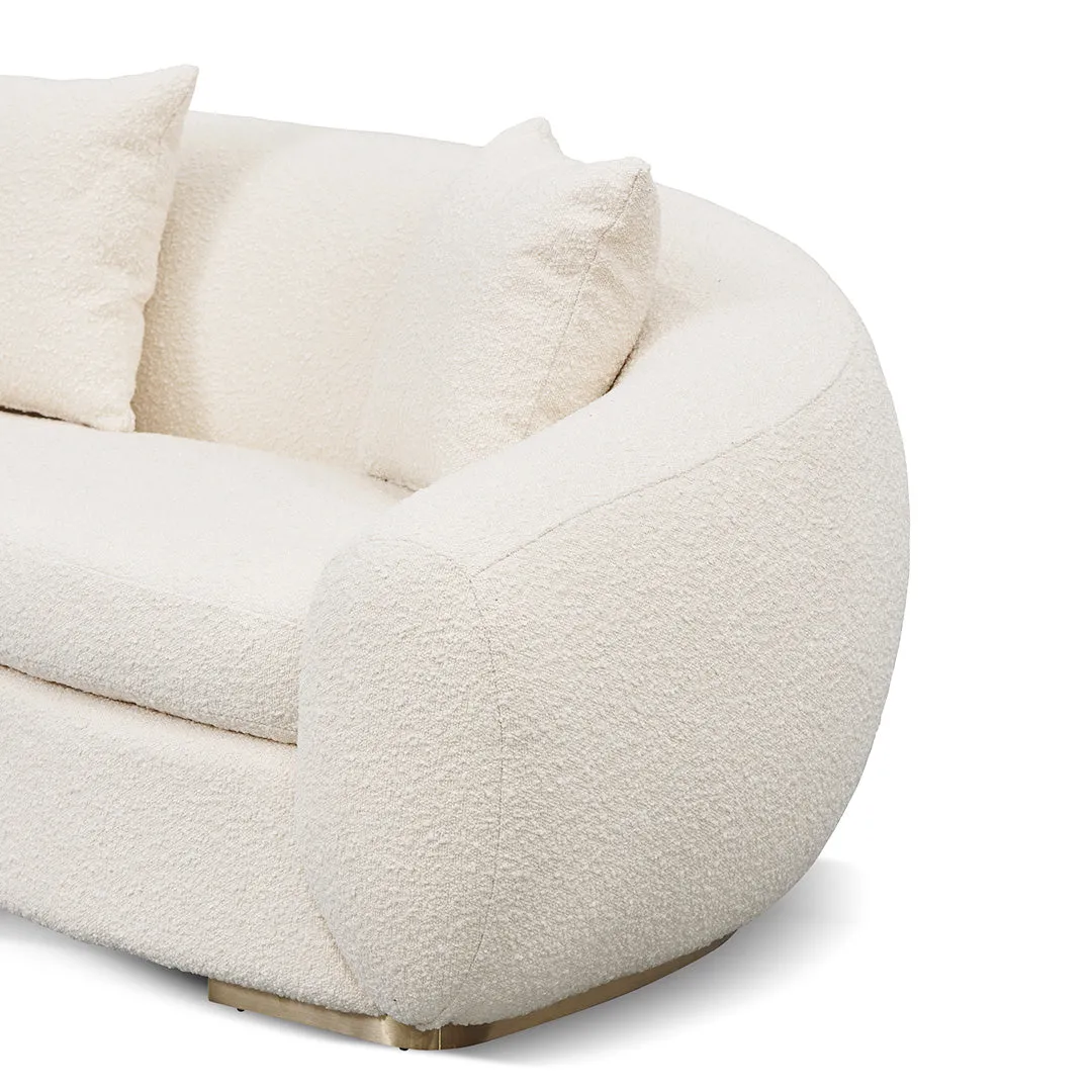 Howard 3 Seater Sofa - Ivory White Boucle