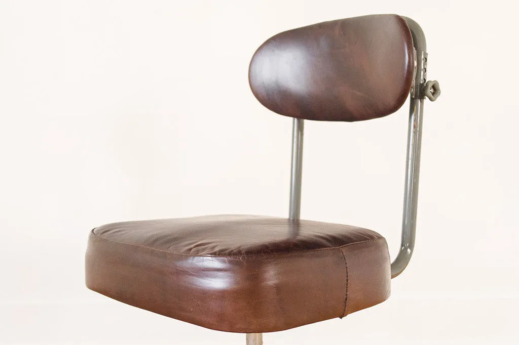 Industrial Leather Desk Chair