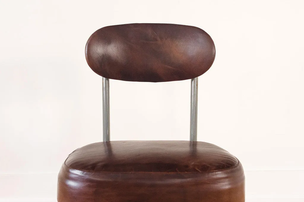 Industrial Leather Desk Chair