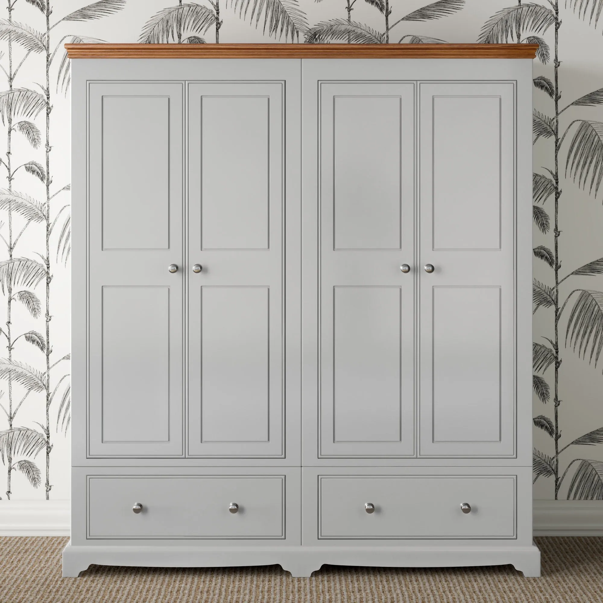 Inspiration Painted 4 Door / 2 Drawer Wardrobe