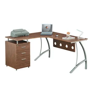 L Shape Corner desk with File Cabinet