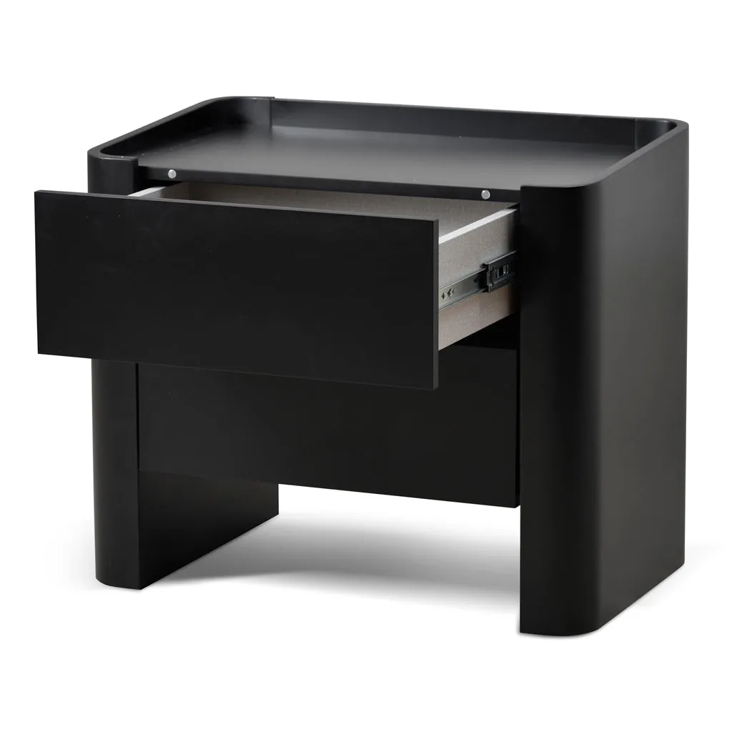 Latonya Bedside Table - Matte Black