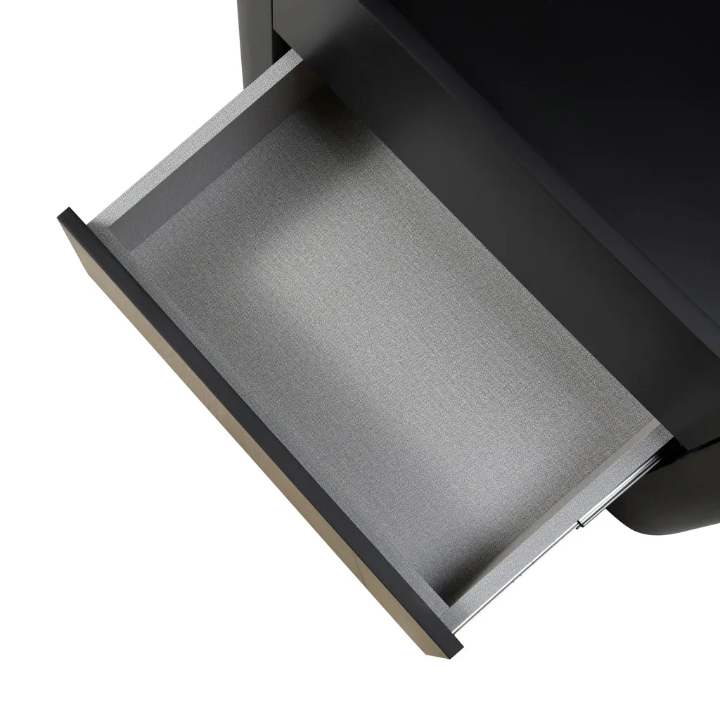 Latonya Bedside Table - Matte Black