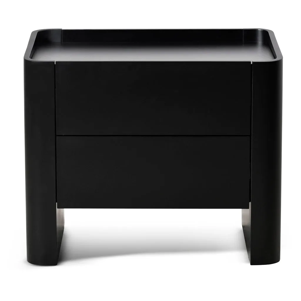 Latonya Bedside Table - Matte Black