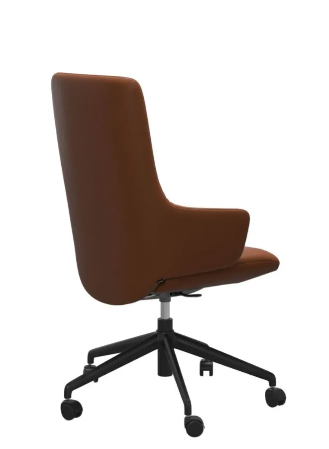 Laurel Home Office Chair High Back - Newcognac Genuine Leather