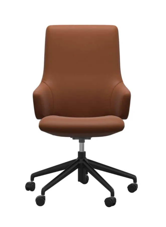 Laurel Home Office Chair High Back - Newcognac Genuine Leather