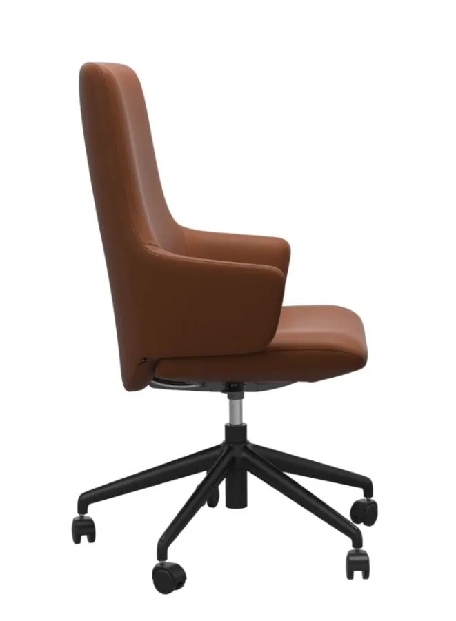 Laurel Home Office Chair High Back - Newcognac Genuine Leather