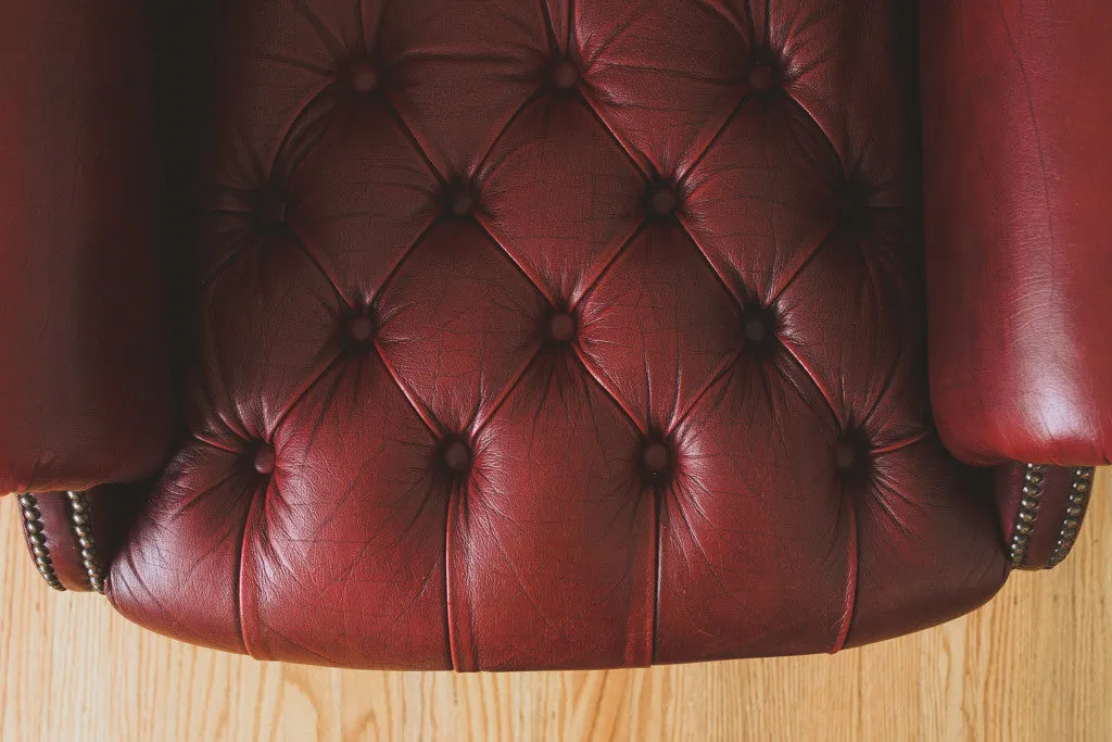 Leather Chesterfield Wingback