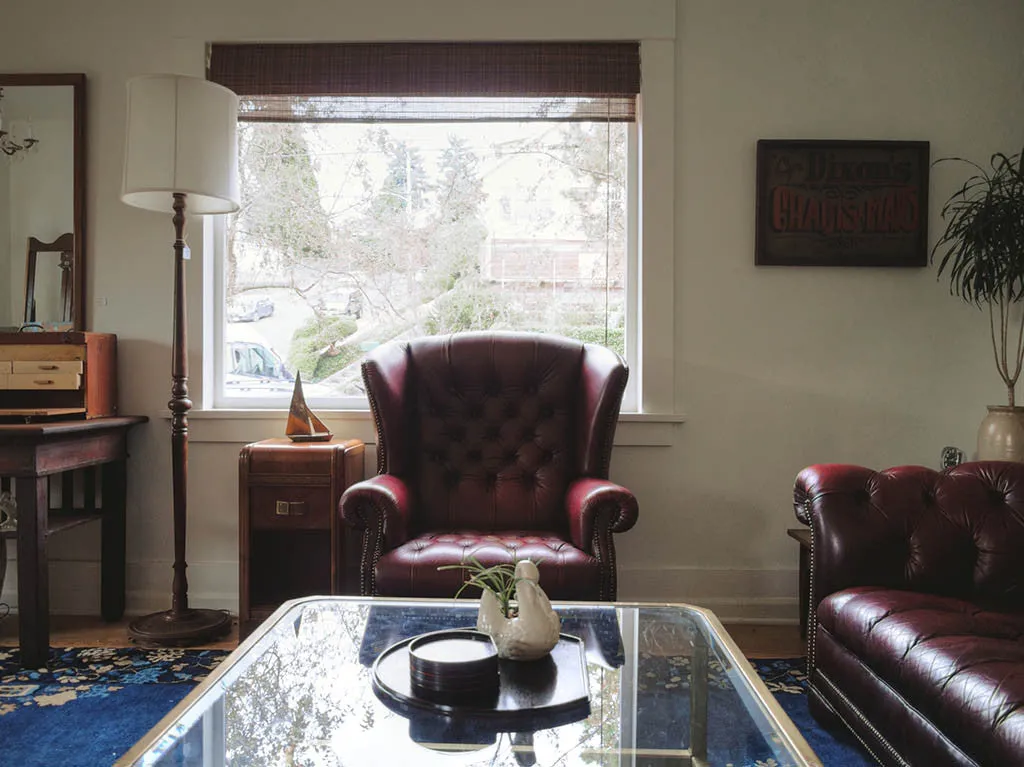 Leather Chesterfield Wingback