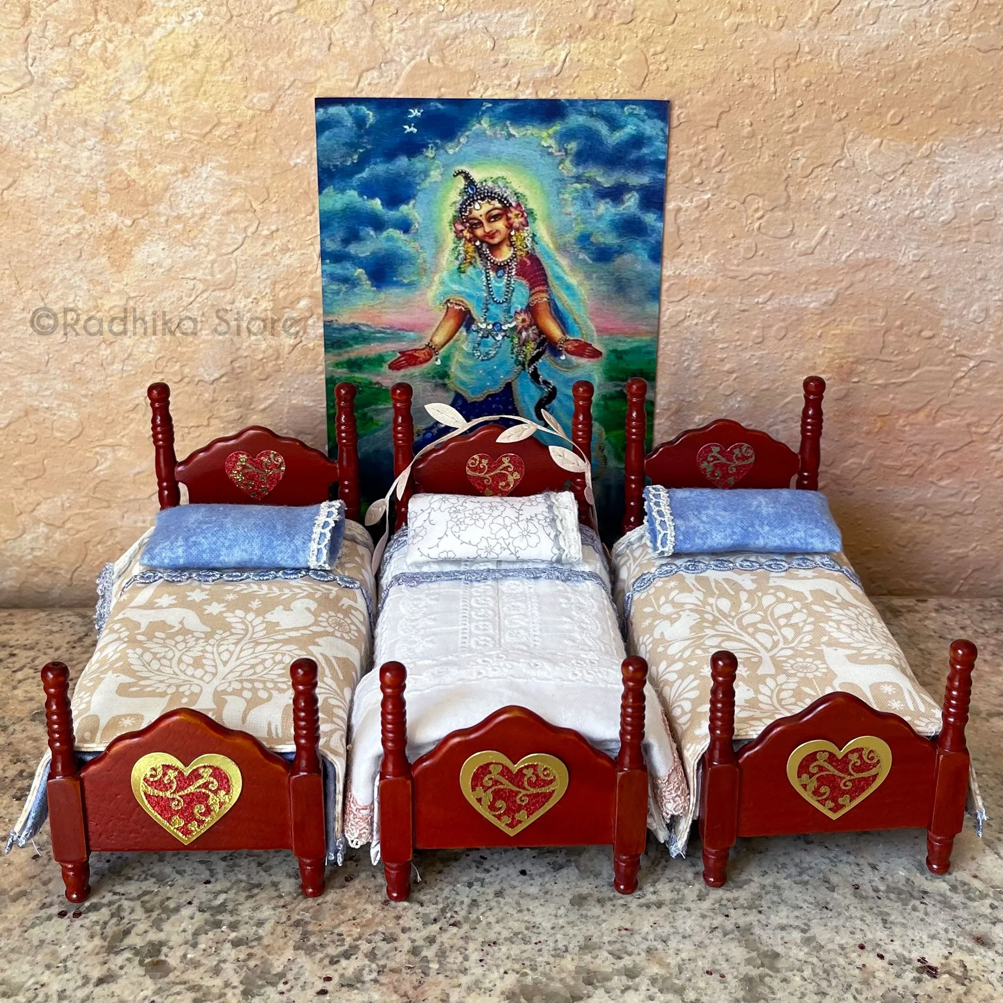 Little Vrindavan Forest-Mahogany Poster Beds