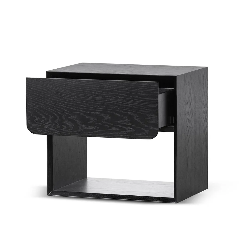 Lonny Oak Bedside Table - Black